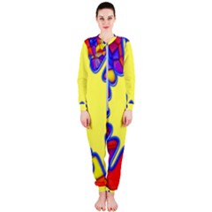 Embroidery Dab Color Spray Onepiece Jumpsuit (ladies)  by Simbadda