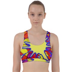 Embroidery Dab Color Spray Back Weave Sports Bra by Simbadda