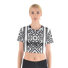 Monastic Antique Scroll Fruit Cotton Crop Top by Simbadda