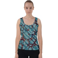 Marble Rock Comb Antique Velvet Tank Top by Simbadda