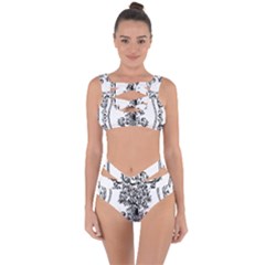 Floriated Antique Scroll Fruit Bandaged Up Bikini Set  by Simbadda