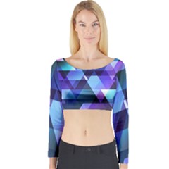 Triangles Long Sleeve Crop Top by JMMMedia