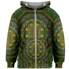 Butterfly Flower Jungle And Full Of Leaves Everywhere Kids Zipper Hoodie Without Drawstring by pepitasart