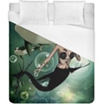 Wonderful Dark Mermaid With Awesome Orca Duvet Cover (California King Size)