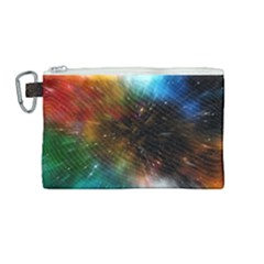 Universe Galaxy Sun Star Movement Canvas Cosmetic Bag (medium) by Simbadda