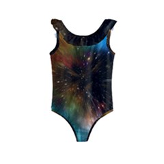 Universe Galaxy Sun Star Movement Kids  Frill Swimsuit by Simbadda