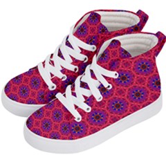 Retro Abstract Boho Unique Kid s Hi-Top Skate Sneakers