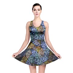 Multi Color Tile Twirl Octagon Reversible Skater Dress by Simbadda