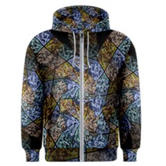 Multi Color Tile Twirl Octagon Men s Zipper Hoodie by Simbadda