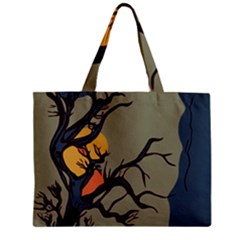 Art Drawing Abstract Blue Yellow Zipper Mini Tote Bag by Celenk