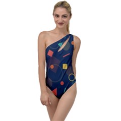 Background Backdrop Geometric To One Side Swimsuit