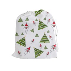 Christmas Santa Claus Decoration Drawstring Pouch (xl) by Celenk