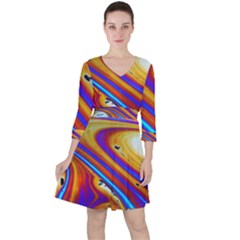 Soap Bubble Color Colorful Ruffle Dress