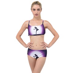 Woman Moon Fantasy Composing Night Layered Top Bikini Set by Celenk