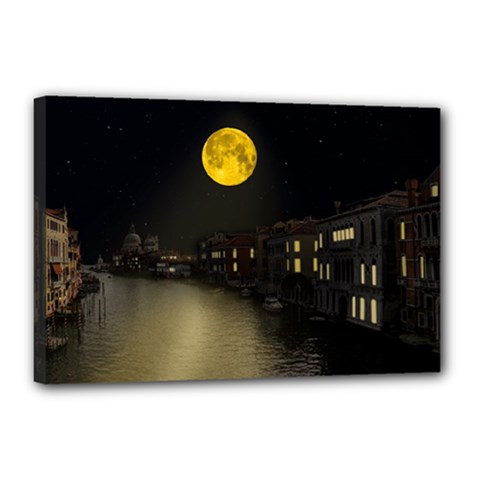 Travel Architecture Tourism Venice Canvas 18  X 12  (stretched) by Celenk