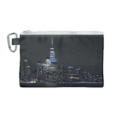 New York Skyline New York City Canvas Cosmetic Bag (medium)