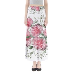 Carnations Flowers Nature Garden Full Length Maxi Skirt by Celenk