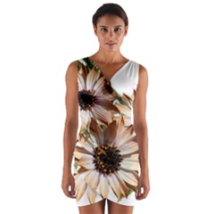 Sun Daisies Leaves Flowers Wrap Front Bodycon Dress by Celenk