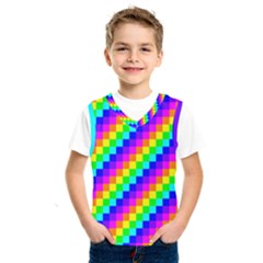 7 Color Square Grid Kids  Sportswear by ChastityWhiteRose