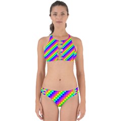 7 Color Square Grid Perfectly Cut Out Bikini Set by ChastityWhiteRose