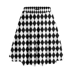 Chessboard 18x18 Rotated 45 40 Pixels High Waist Skirt by ChastityWhiteRose