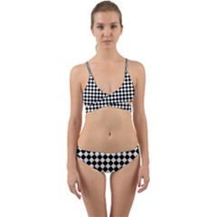 Chessboard 18x18 Rotated 45 40 Pixels Wrap Around Bikini Set by ChastityWhiteRose