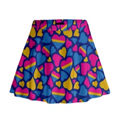 Pansexual Pride Hearts; A Cute Pan Pride Motif! Mini Flare Skirt by PrideMarks