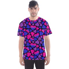 Bisexual Pride Hearts Men s Sports Mesh Tee