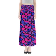 Bisexual Pride Hearts Full Length Maxi Skirt by PrideMarks