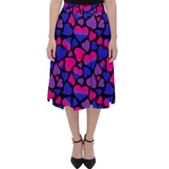 Bisexual Pride Hearts Classic Midi Skirt by PrideMarks