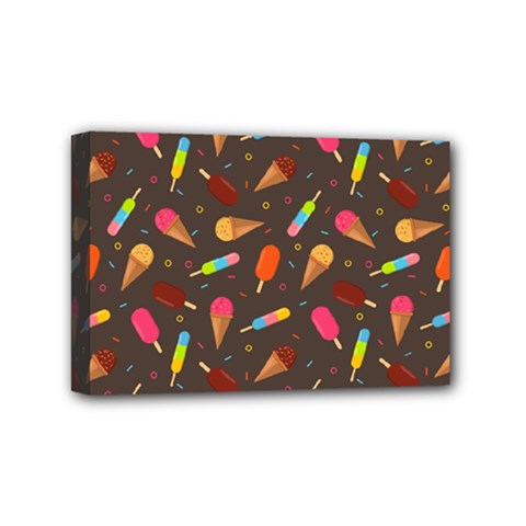 Ice Cream Pattern Seamless Mini Canvas 6  X 4  (stretched) by Celenk