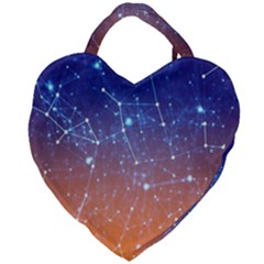 Abstract Pattern Color Design Giant Heart Shaped Tote