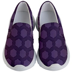 Hexagon Grid Geometric Hexagonal Kid s Lightweight Slip Ons