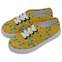 Lemons Ongoing Pattern Texture Kids  Classic Low Top Sneakers