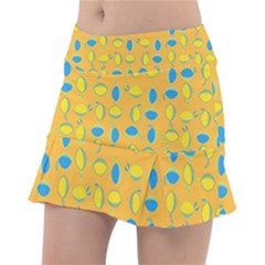 Lemons Ongoing Pattern Texture Tennis Skirt by Celenk