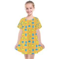 Lemons Ongoing Pattern Texture Kids  Smock Dress by Celenk