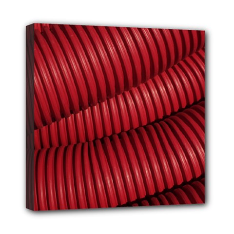 Tube Plastic Red Rip Mini Canvas 8  X 8  (stretched) by Celenk