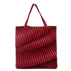 Tube Plastic Red Rip Grocery Tote Bag by Celenk