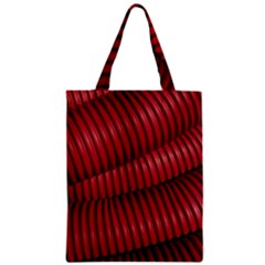 Tube Plastic Red Rip Zipper Classic Tote Bag by Celenk