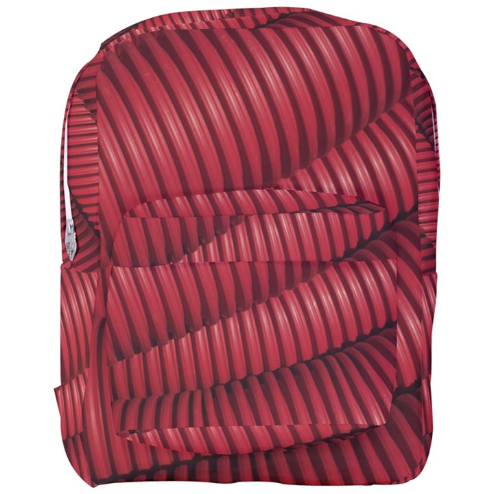 Tube Plastic Red Rip Full Print Backpack