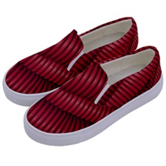 Tube Plastic Red Rip Kids  Canvas Slip Ons by Celenk