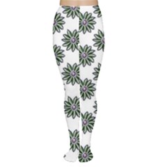 Graphic Pattern Flowers Tights