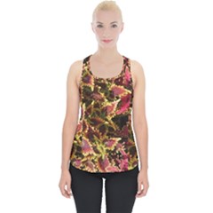 Plant Leaves Foliage Pattern Piece Up Tank Top by Celenk