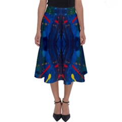 Kaleidoscope Art Pattern Ornament Perfect Length Midi Skirt
