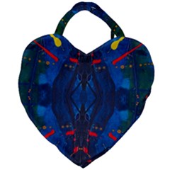 Kaleidoscope Art Pattern Ornament Giant Heart Shaped Tote