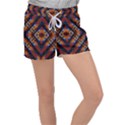 Kaleidoscope Art Pattern Ornament Women s Velour Lounge Shorts View1