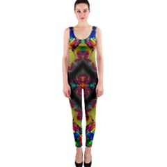 Kaleidoscope Art Pattern Ornament One Piece Catsuit