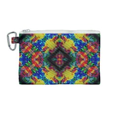 Kaleidoscope Art Pattern Ornament Canvas Cosmetic Bag (medium)