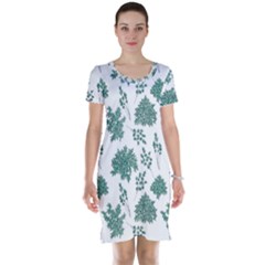 Flower Pattern Pattern Design Short Sleeve Nightdress