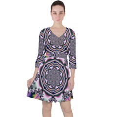 Pattern Abstract Background Art Ruffle Dress